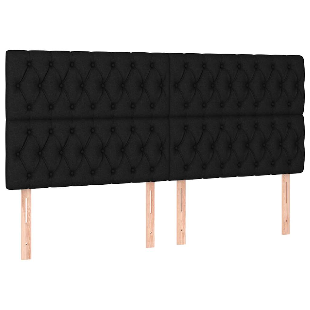 kontinentalseng med madras 200x200 cm stof sort