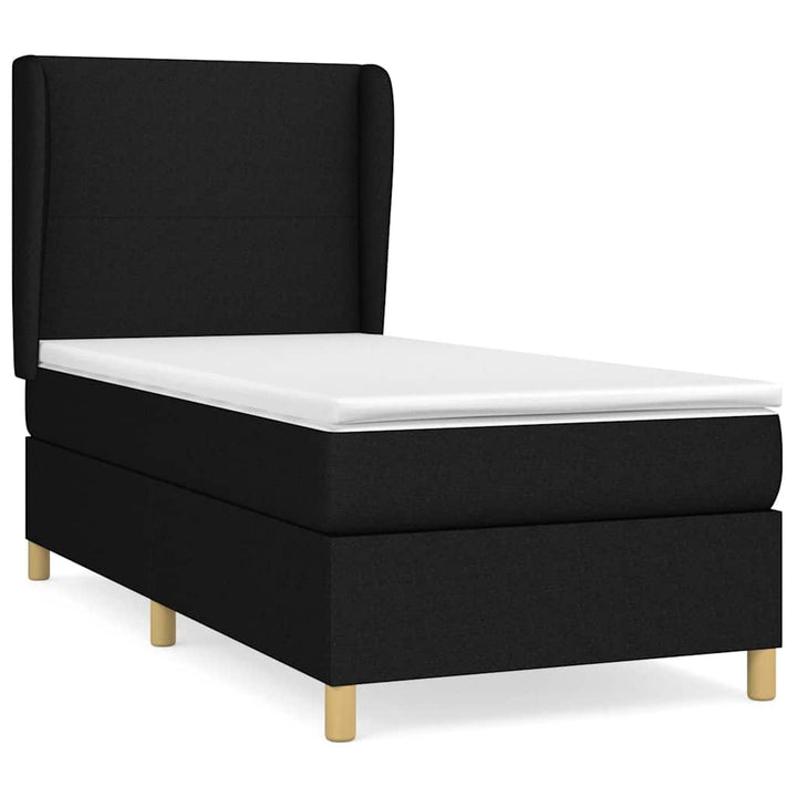 kontinentalseng med madras 90x190 cm stof sort