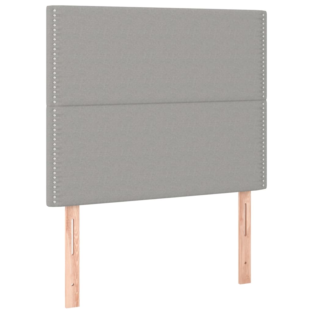 kontinentalseng med madras 100x200 cm stof lysegrå