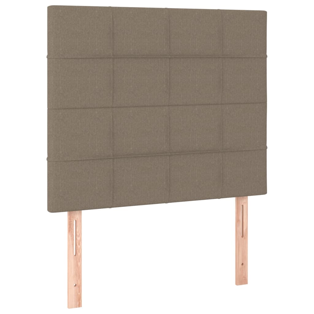kontinentalseng med madras 100x200 cm stof gråbrun