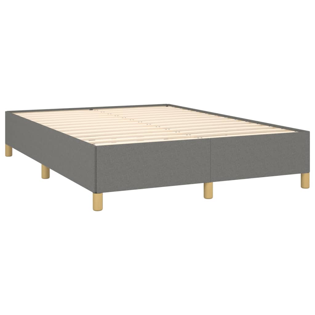 kontinentalseng med madras 140x190 cm stof mørkegrå