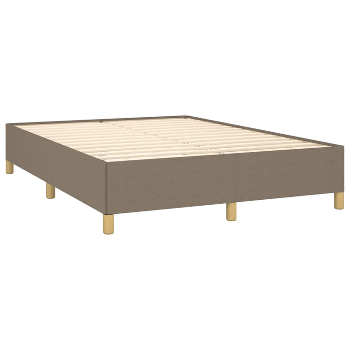 kontinentalseng med madras 140x190 cm stof gråbrun