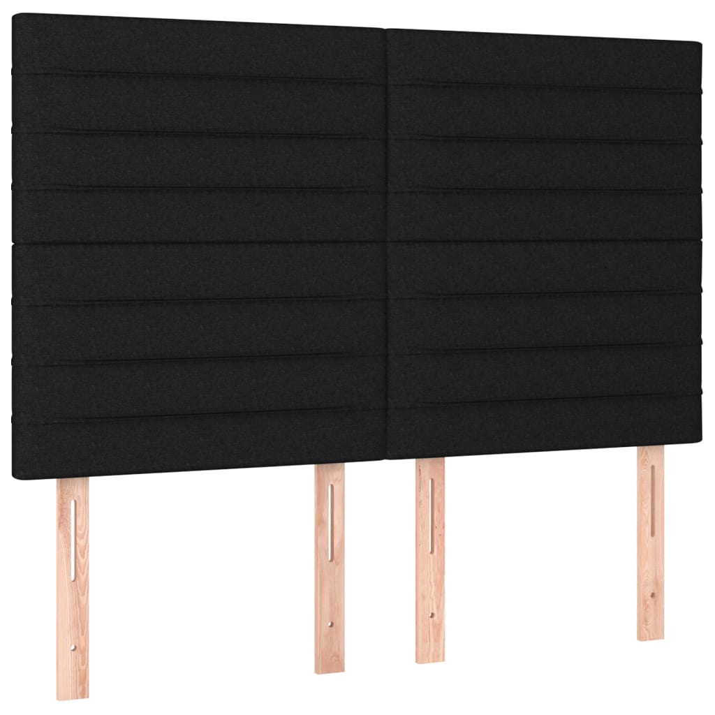 kontinentalseng med madras 140x200 cm stof sort