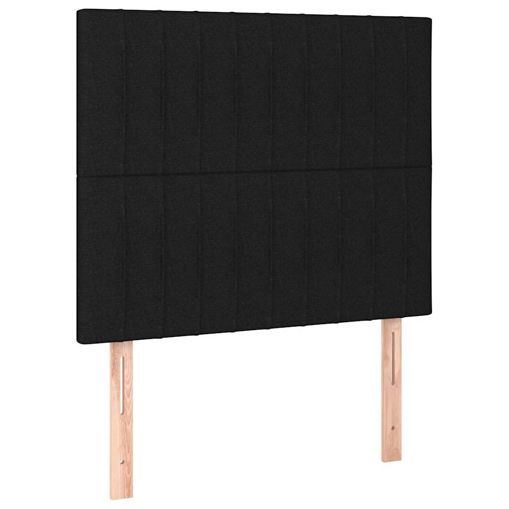 kontinentalseng med madras 80x200 cm stof sort