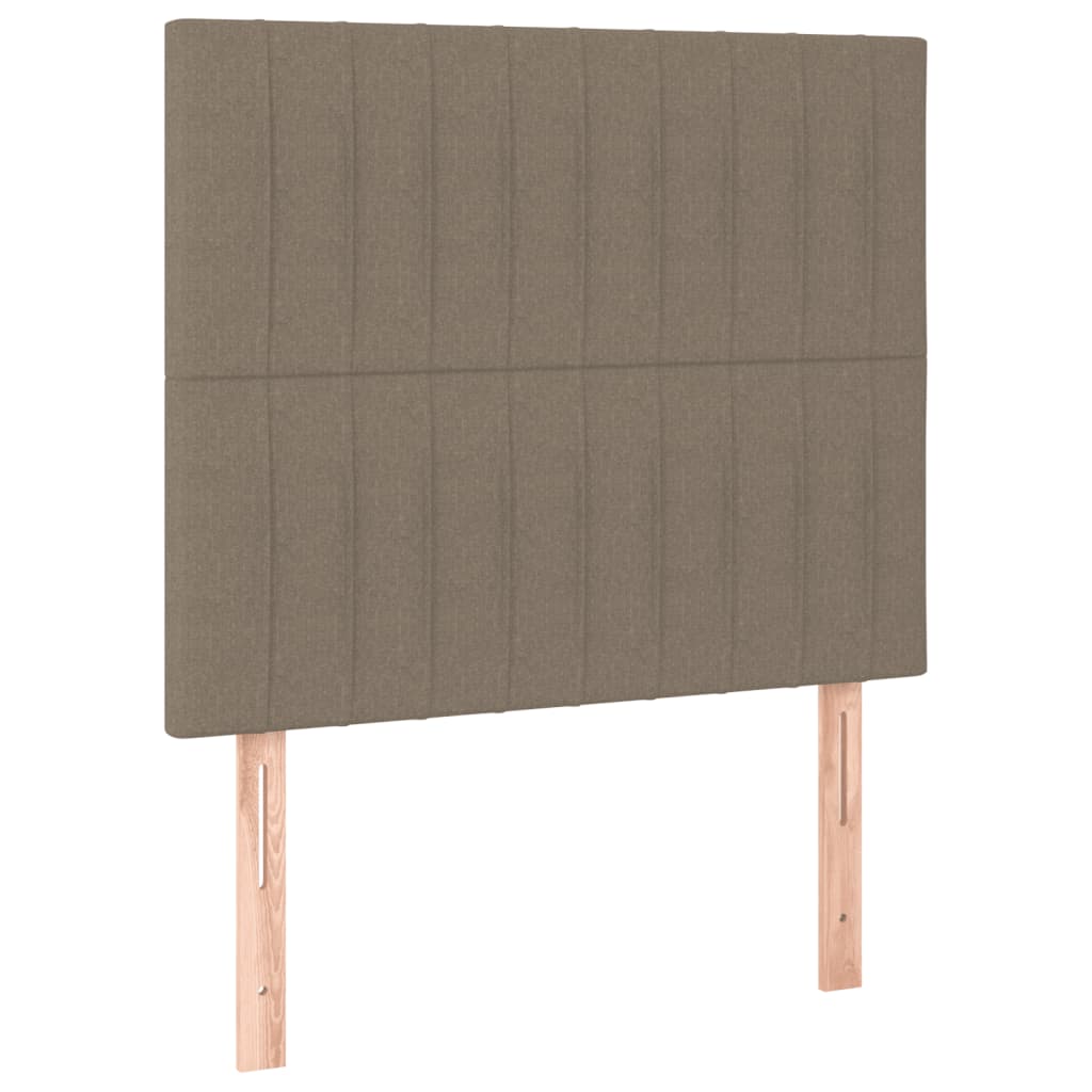 kontinentalseng med madras 90x190 cm stof gråbrun