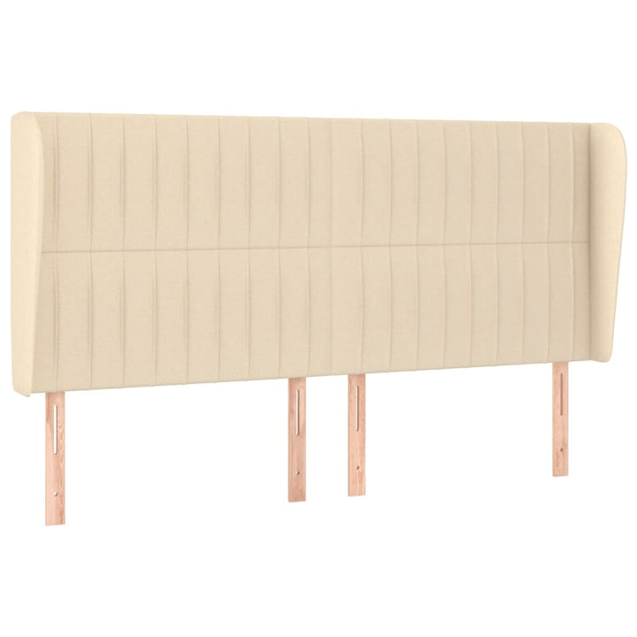 kontinentalseng med madras 200x200 cm stof cremefarvet