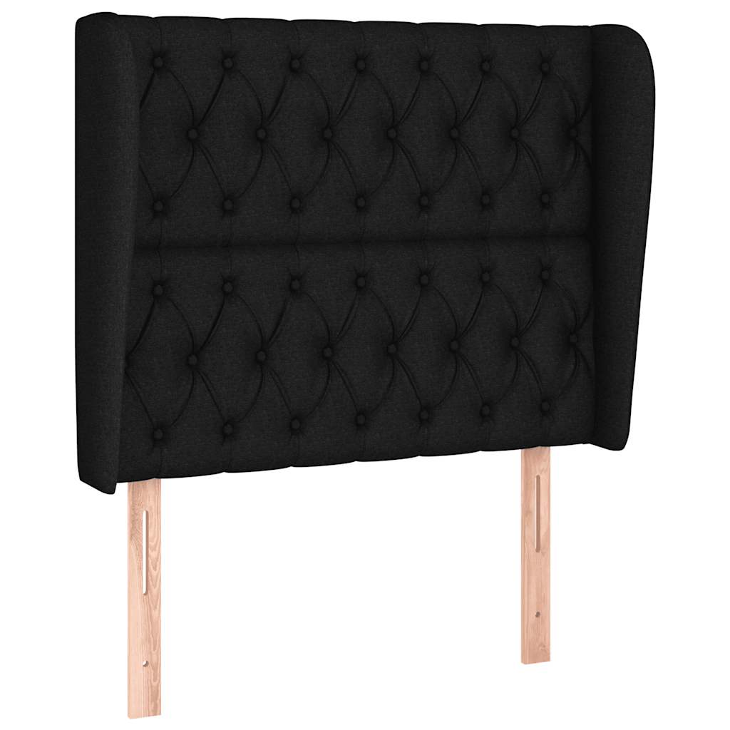 kontinentalseng med madras 90x190 cm stof sort