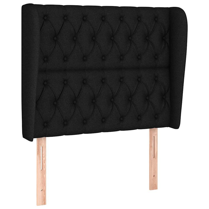 kontinentalseng med madras 90x200 cm stof sort