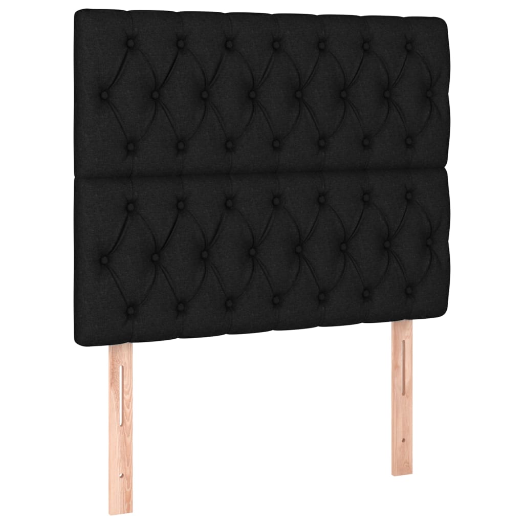 kontinentalseng med madras 100x200 cm stof sort
