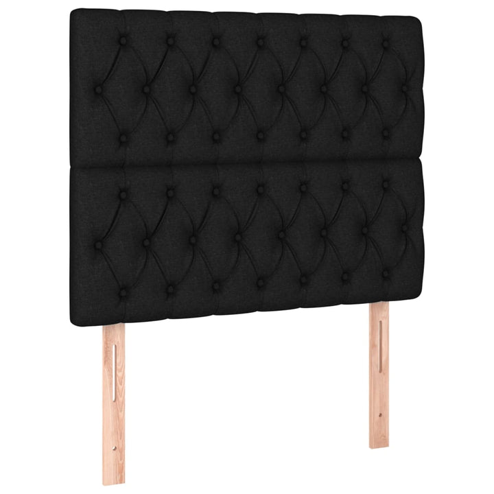 kontinentalseng med madras 100x200 cm stof sort