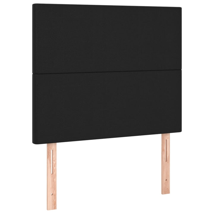 kontinentalseng med madras 100x200 cm kunstlæder sort