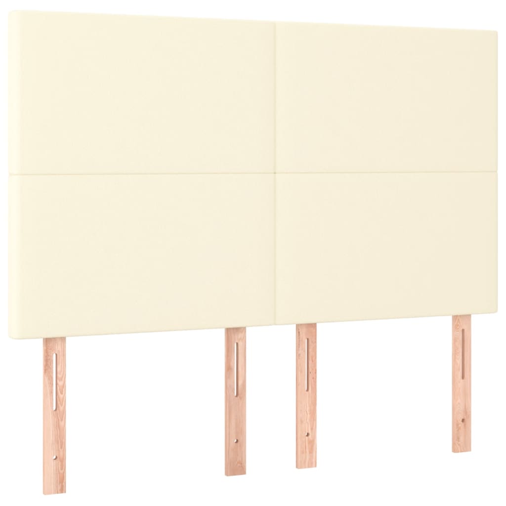 kontinentalseng med madras 140x190 cm kunstlæder cremefarvet