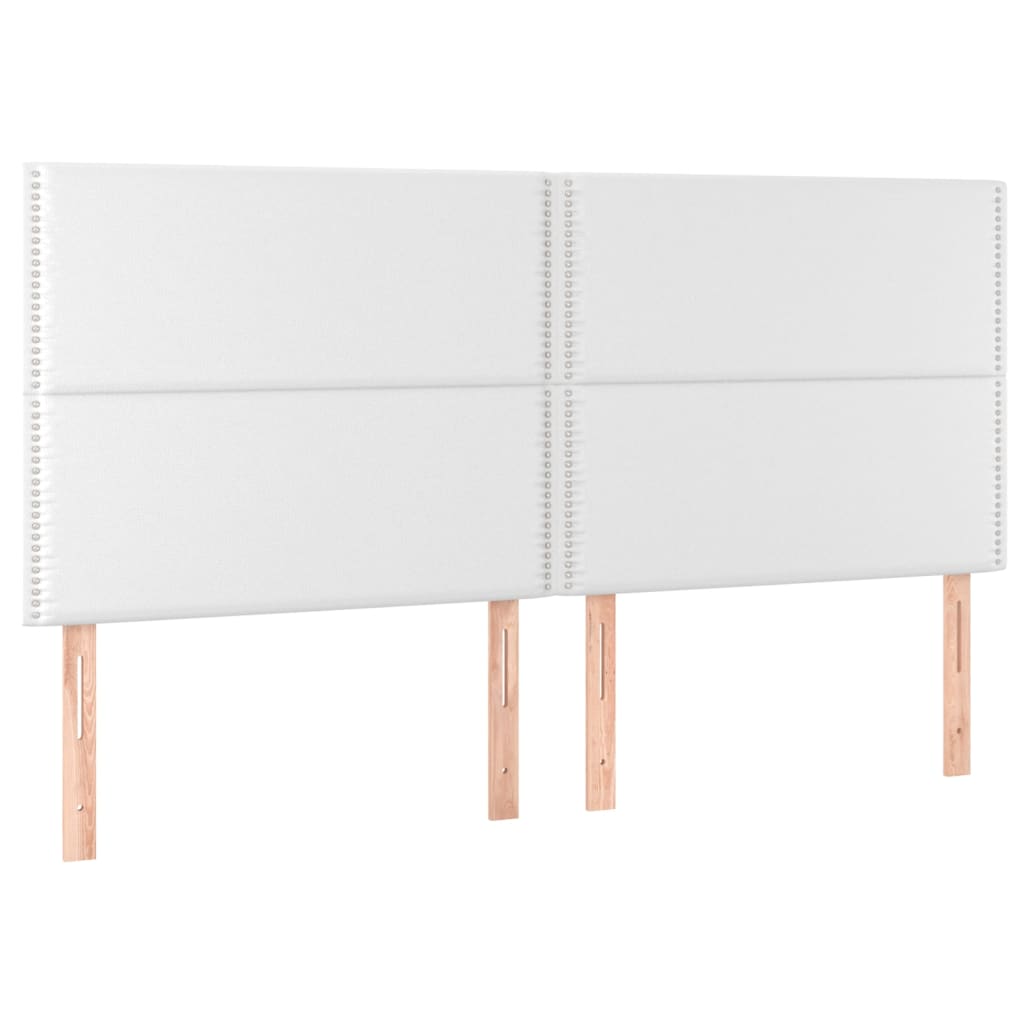 kontinentalseng med madras 200x200 cm kunstlæder hvid