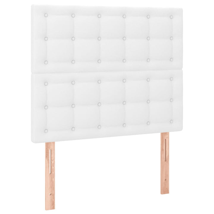 kontinentalseng med madras 100x200 cm kunstlæder hvid
