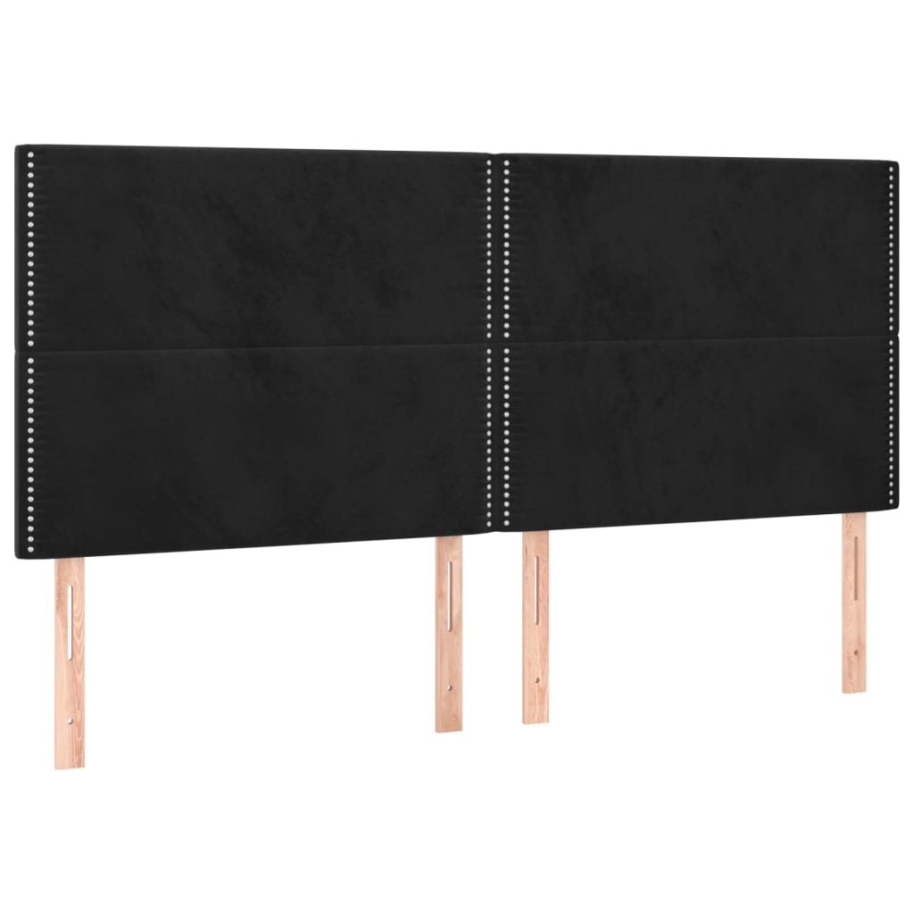 kontinentalseng med madras 180x200 cm fløjl sort
