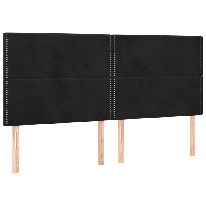 kontinentalseng med madras 180x200 cm fløjl sort