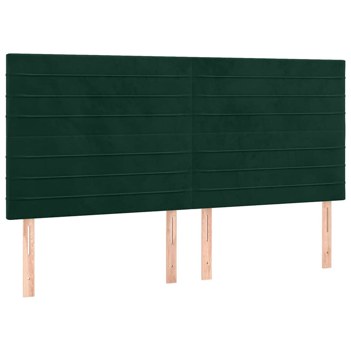 kontinentalseng med madras 180x200 cm fløjl mørkegrøn