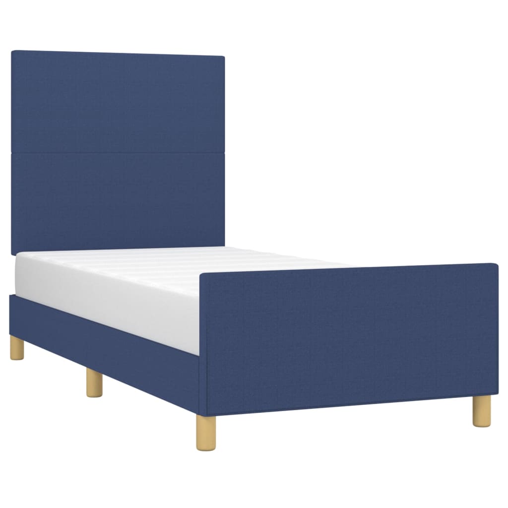 sengeramme uden madras 80x200 cm stof blå