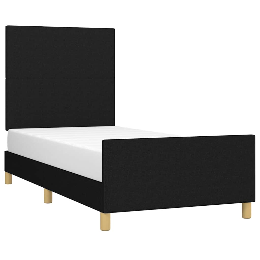 sengeramme uden madras 90x200 cm stof sort