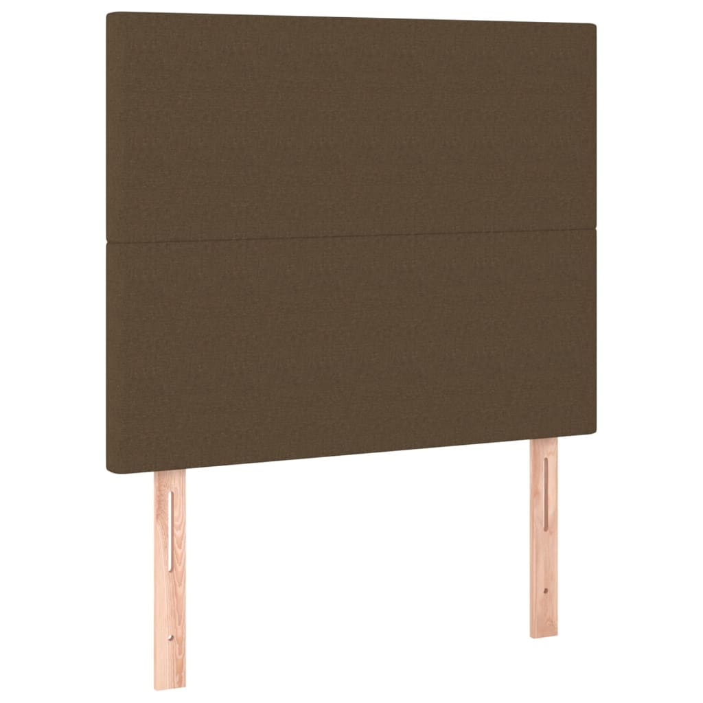 Sengeramme uden madras Mørkebrun 90x200 cm Stof