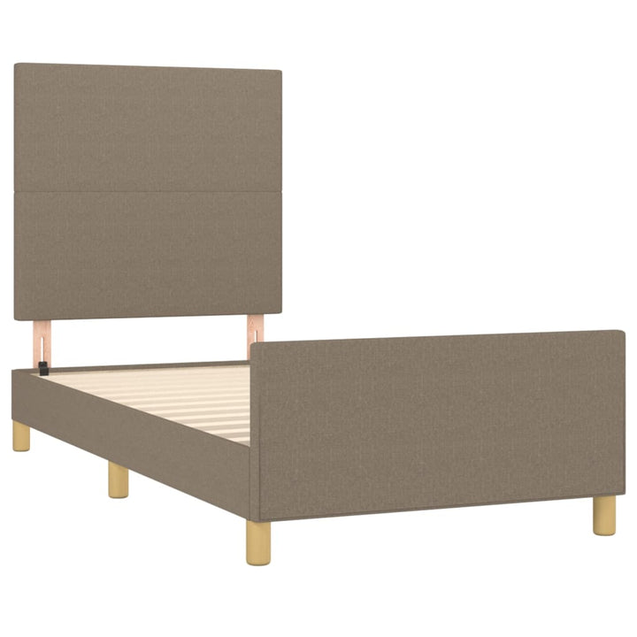 sengeramme uden madras 90x200 cm stof gråbrun