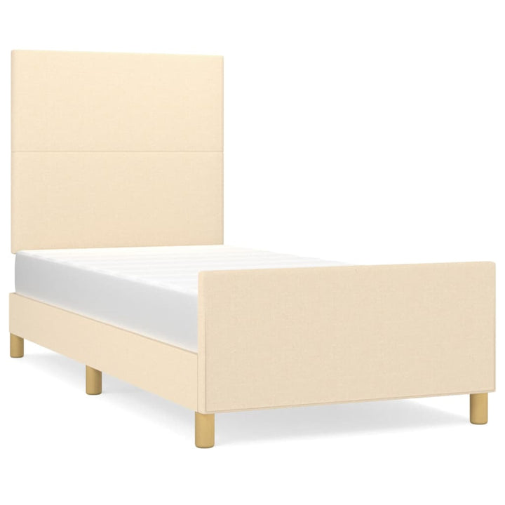 Sengeramme uden madras Creme 100x200 cm Stof