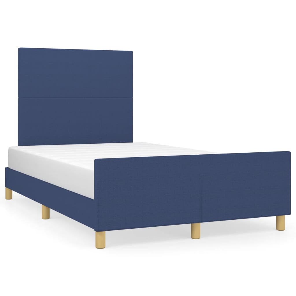 sengeramme uden madras 120x200 cm stof blå