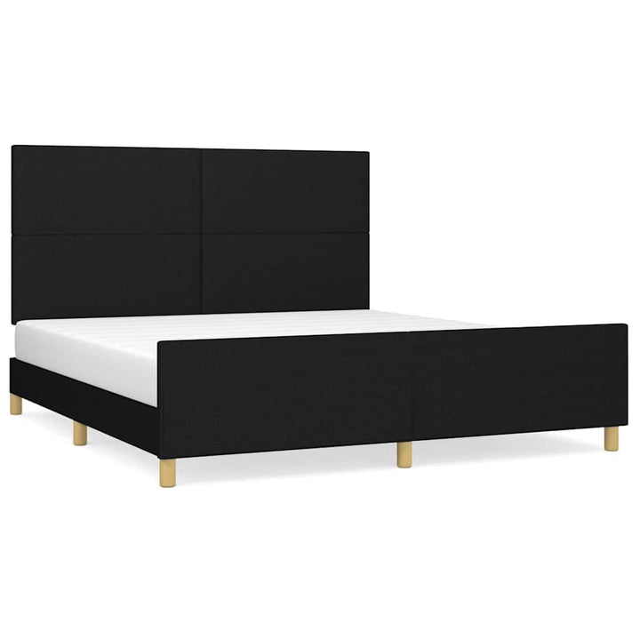 sengeramme uden madras 160x200 cm stof sort