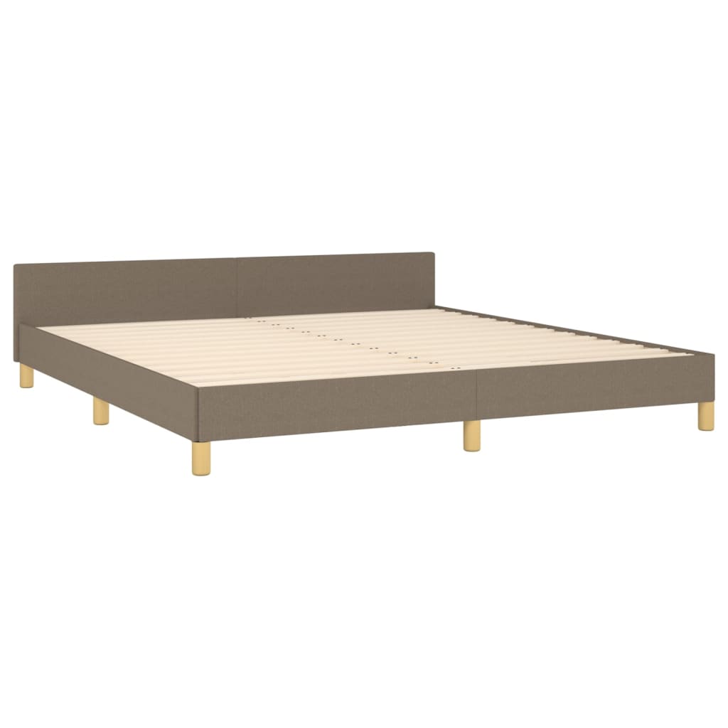 sengeramme uden madras 160x200 cm stof gråbrun