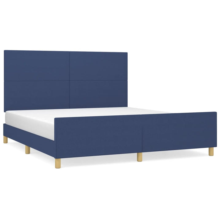 sengeramme uden madras 160x200 cm stof blå