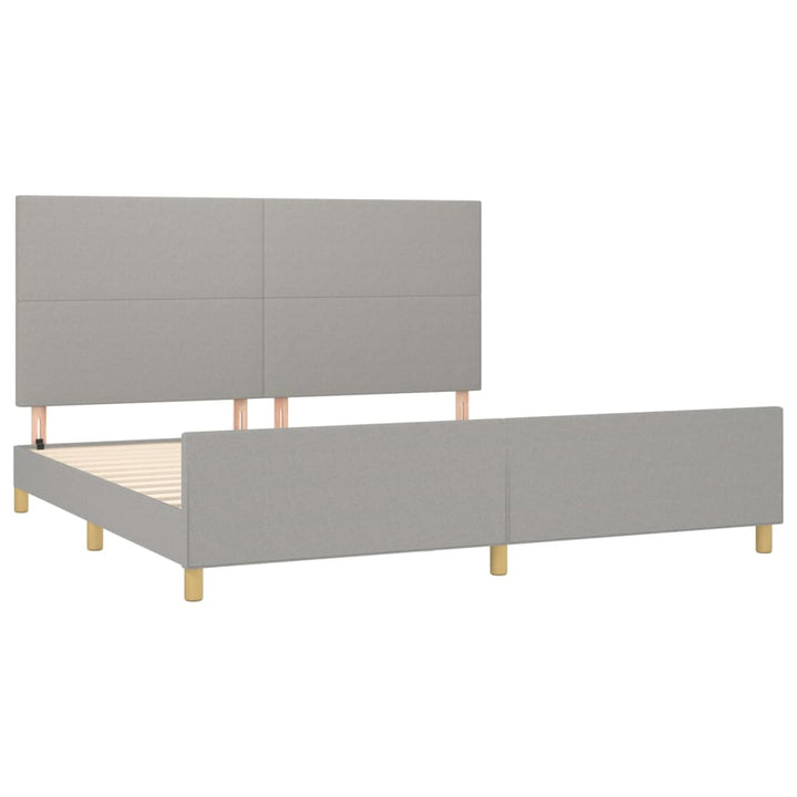 sengeramme uden madras 200x200 cm stof lysegrå