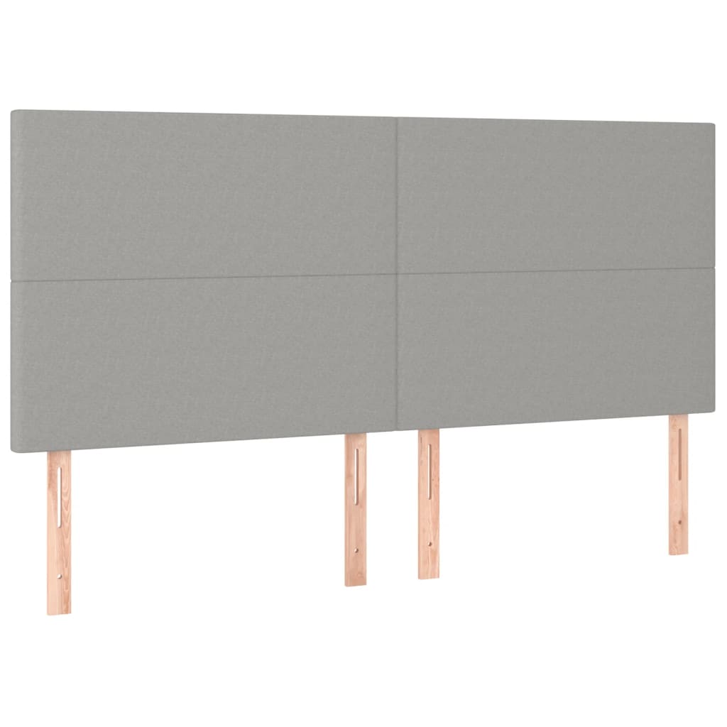 sengeramme uden madras 200x200 cm stof lysegrå