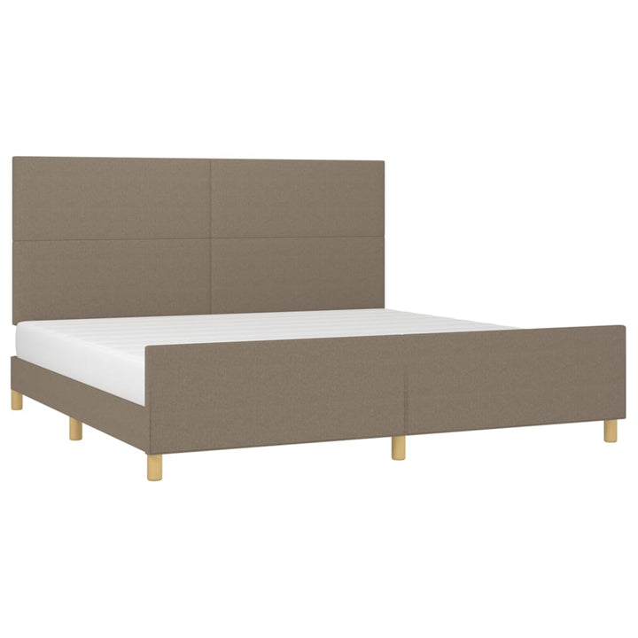 sengeramme uden madras 200x200 cm stof gråbrun