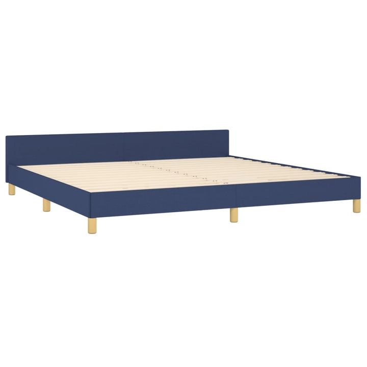 sengeramme uden madras 200x200 cm stof blå