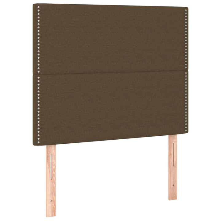 Sengeramme uden madras Mørkebrun 90x200 cm Stof