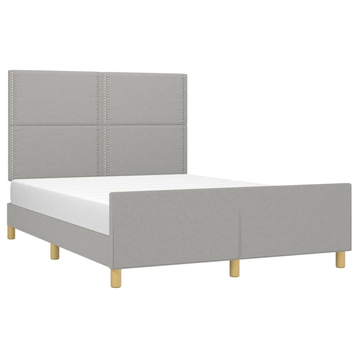 sengeramme uden madras 140x190 cm stof lysegrå