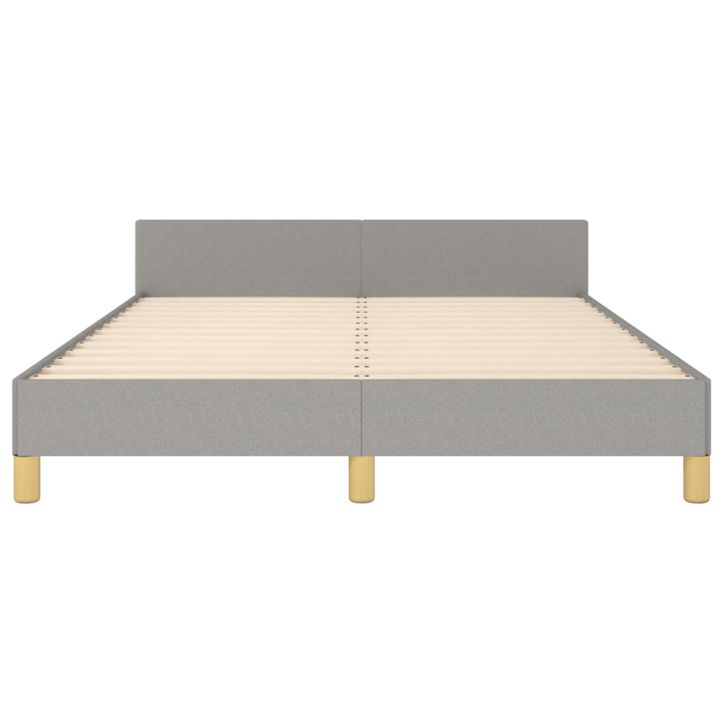 sengeramme uden madras 140x190 cm stof lysegrå