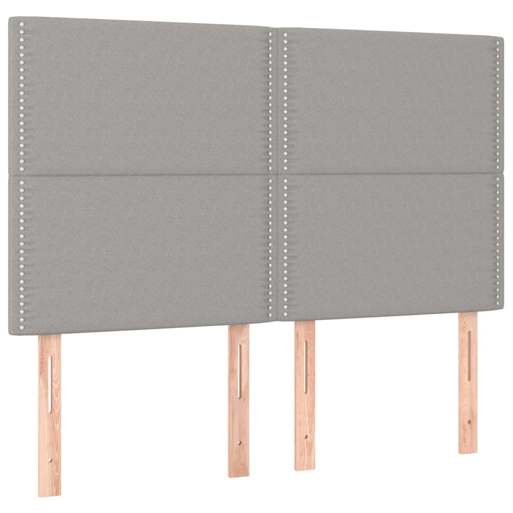 sengeramme uden madras 140x190 cm stof lysegrå