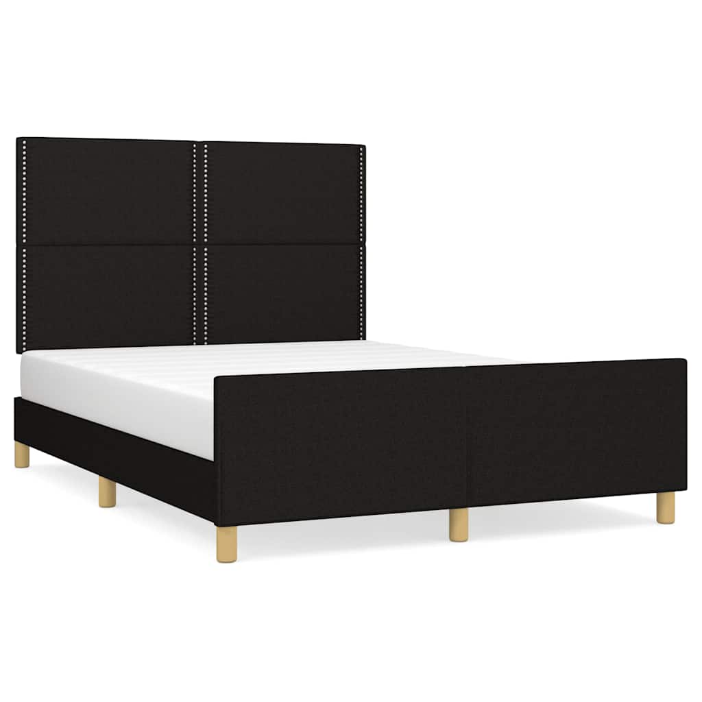 sengeramme uden madras 140x200 cm stof sort