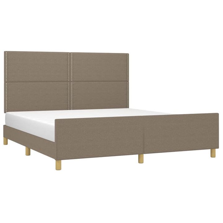 sengeramme uden madras 180x200 cm stof gråbrun