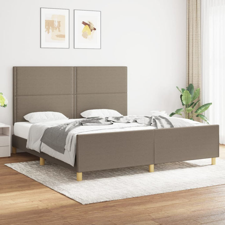 sengeramme uden madras 180x200 cm stof gråbrun