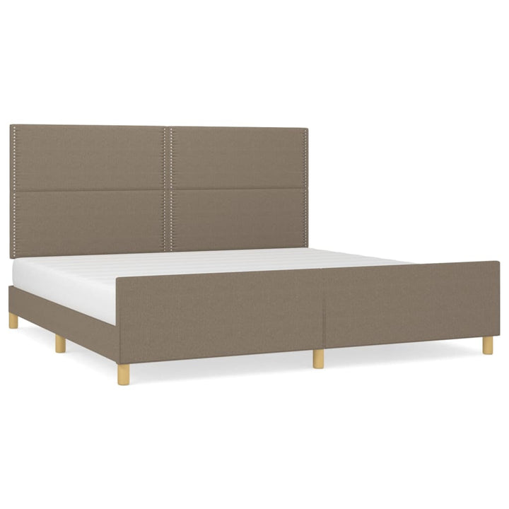 sengeramme uden madras 200x200 cm stof gråbrun