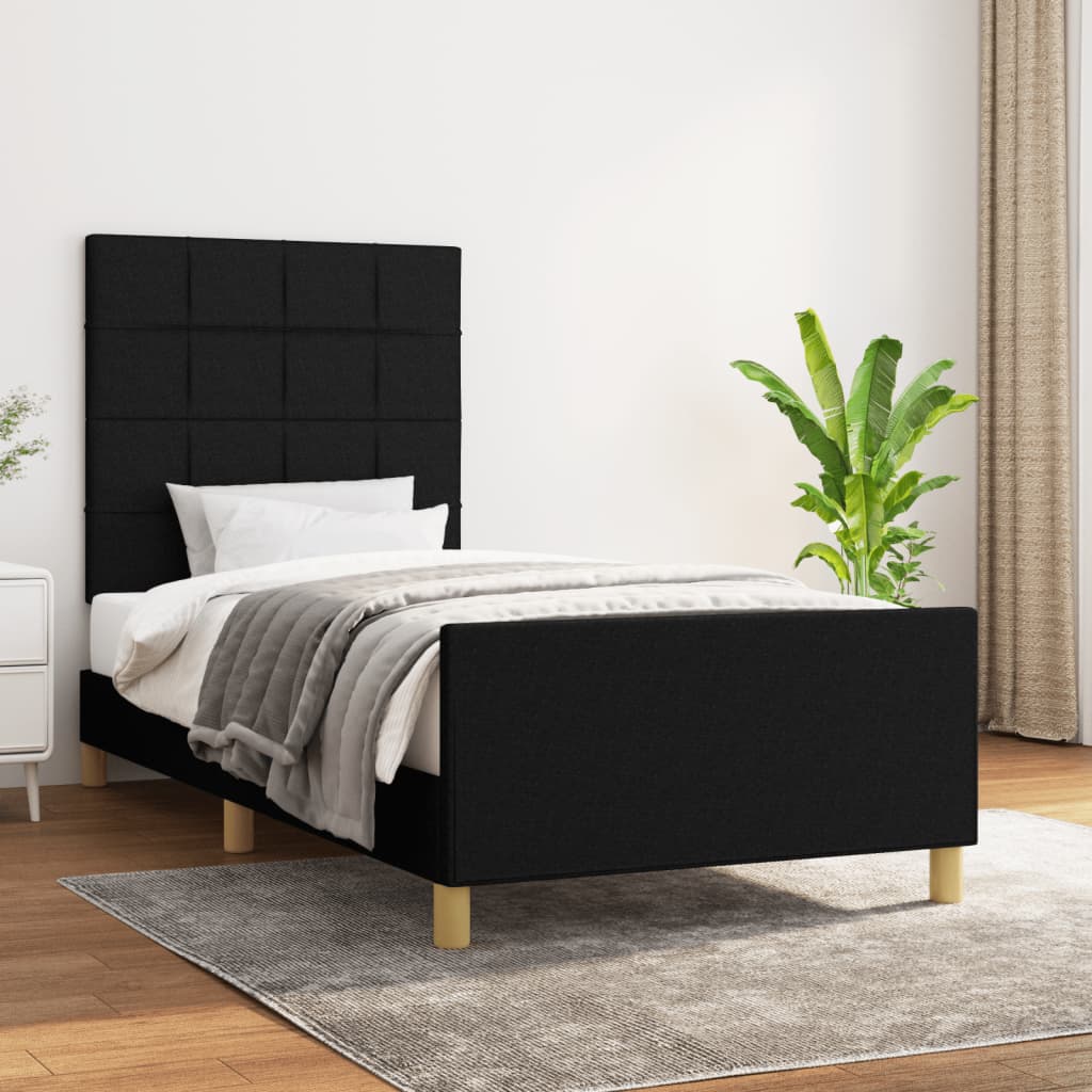 sengeramme uden madras 80x200 cm stof sort
