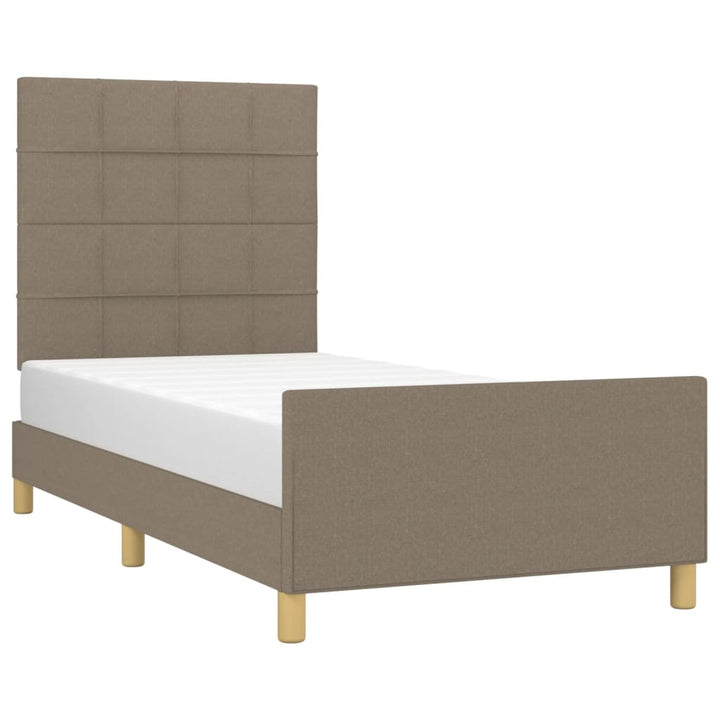 sengeramme uden madras 80x200 cm stof gråbrun