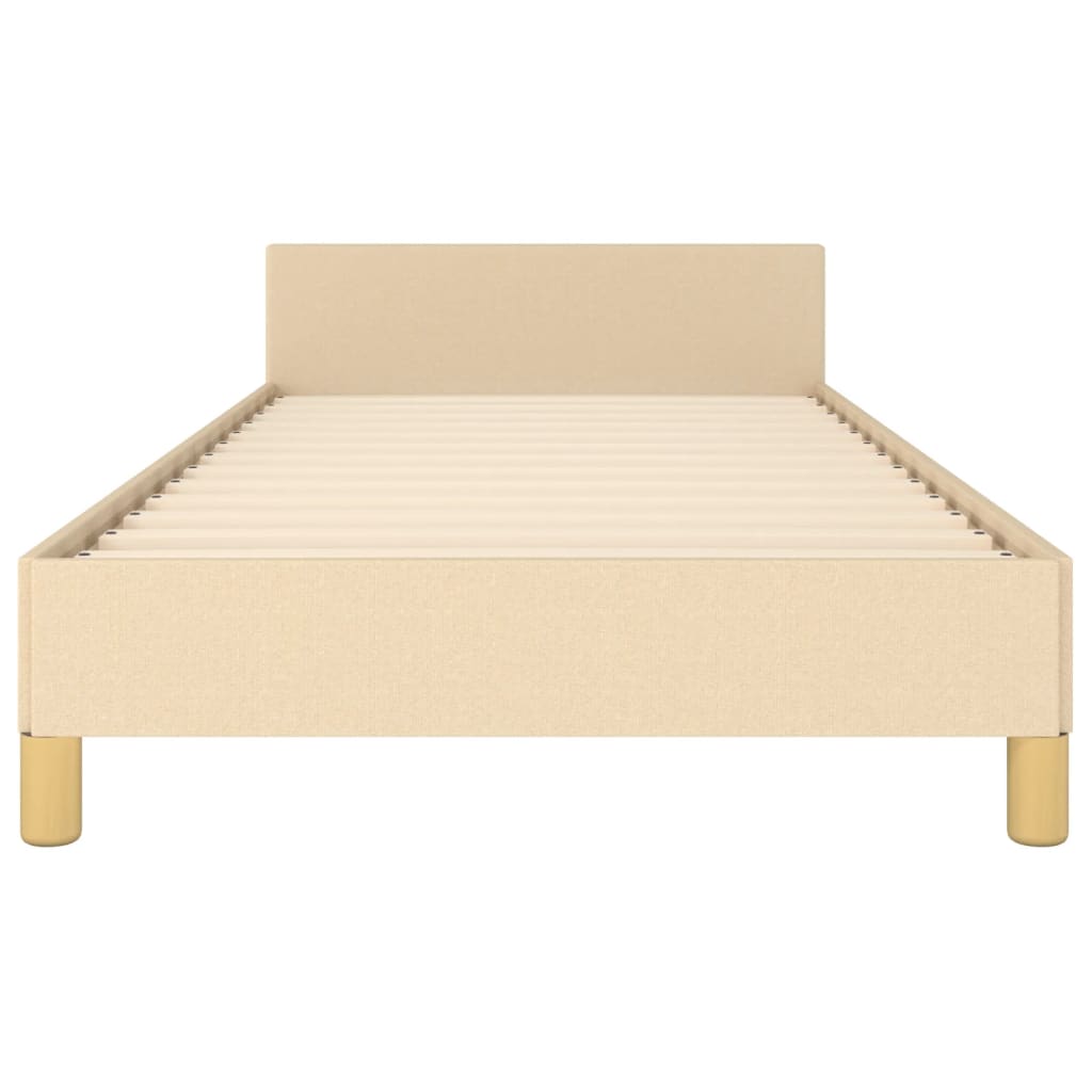 sengeramme uden madras 80x200 cm stof cremefarvet