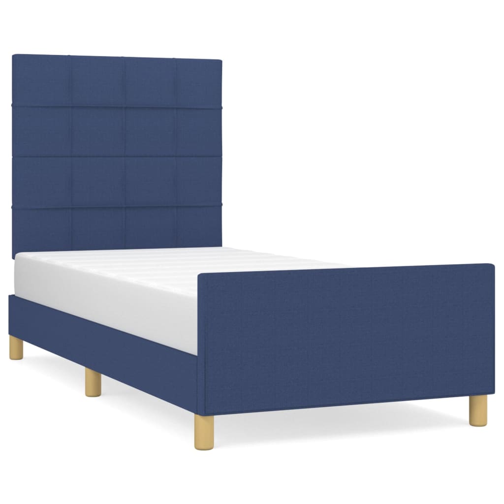 sengeramme uden madras 80x200 cm stof blå