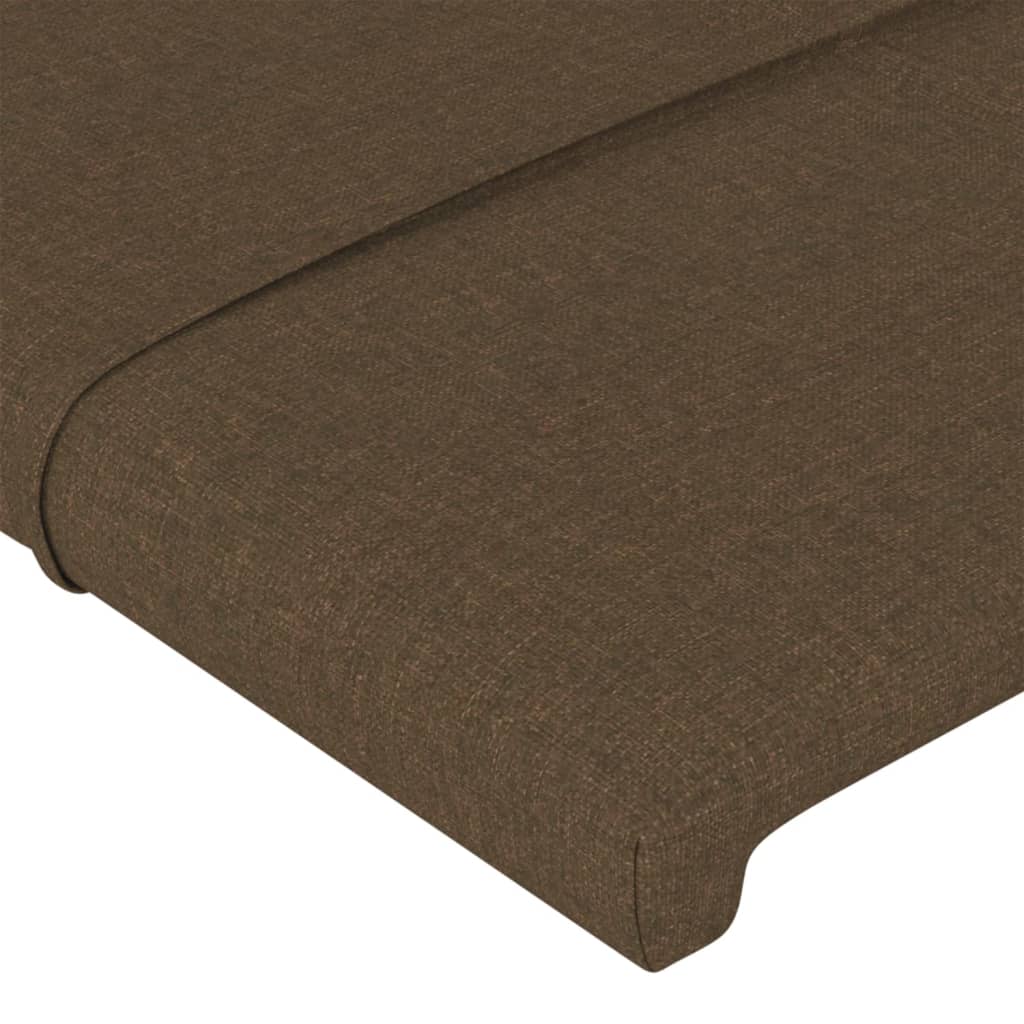 Sengeramme uden madras Mørkebrun 90x190 cm Stof