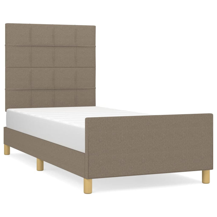 sengeramme uden madras 90x200 cm stof gråbrun