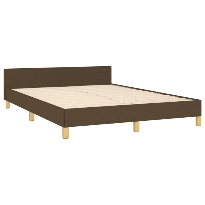 sengeramme uden madras 140x190 cm stof mørkebrun