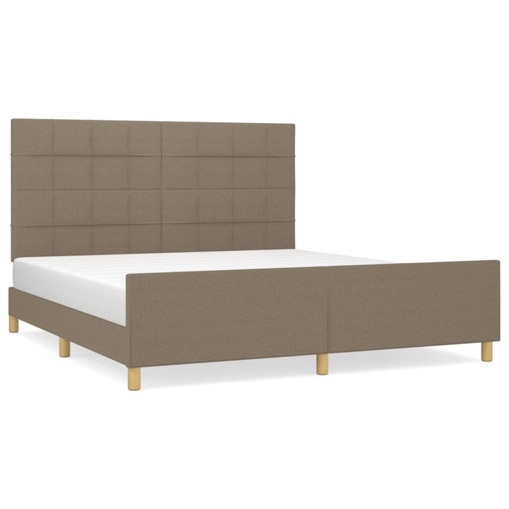 sengeramme uden madras 160x200 cm stof gråbrun